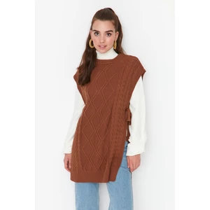 Trendyol Sweater - Brown - Regular fit