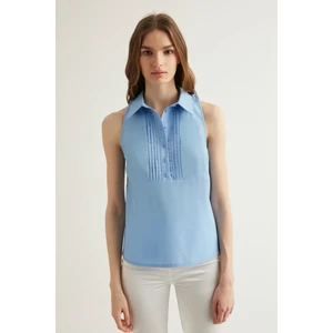 Trendyol Shirt - Blue - Regular fit