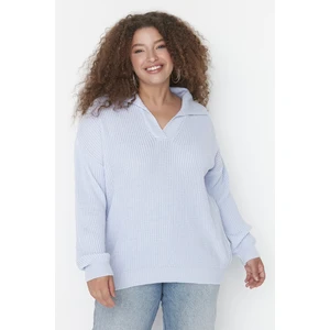 Trendyol Curve Plus Size Sweater - Purple - Regular fit