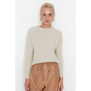 Trendyol Sweater - Ecru - Regular fit