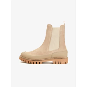 Beige Women's Suede Ankle Boots Tommy Hilfiger - Women