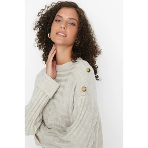 Trendyol Sweater - Beige - Regular fit