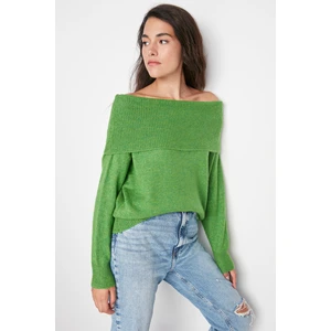 Trendyol Sweater - Green - Regular fit