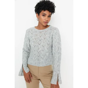 Trendyol Sweater - Gray - Regular fit