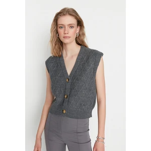 Trendyol Sweater Vest - Gray - Slim fit