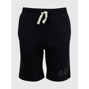 Black boys' shorts sweatpants with GAP logo