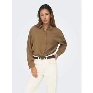 Brown Ladies Shirt ONLY Iris - Ladies