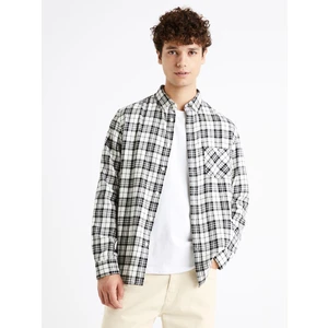 Celio Plaid Flannel Shirt Canewto - Men