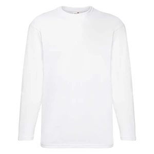 White Men's Valueweight Long Sleeve T-shirt Fruit of the Loom