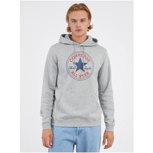 Converse Go-To All Star Patch Grey Unisex Sweatshirt Sweatshirt - Men