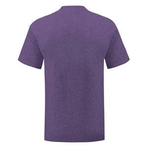 Purple men's t-shirt in combed cotton Iconic sleeve Fruit of the Loom