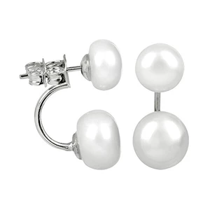 JwL Luxury Pearls Originálne náušnice s pravými bielymi perlami 2v1 JL0287