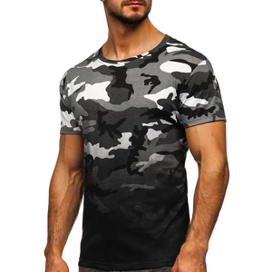 Tricou cu imprimeu gri army Bolf S808