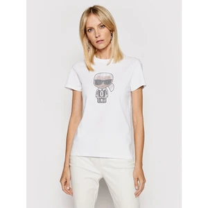 White Women's Patterned T-Shirt Karl Lagerfeld - Women