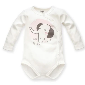 Pinokio Kids's Wild Animals Buttoned Longsleeve Bodysuit