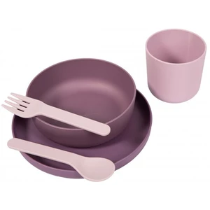 Bo Jungle Tableware Set jídelní sada pro děti Pink/Purple 5 ks