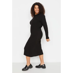 Trendyol Curve Black Polo Neck Sweater Dress