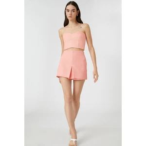 Koton Mini Shorts Skirt With Pocket Pleated