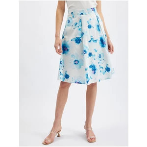 Orsay Blue-White Ladies Flowered Skirt - Women