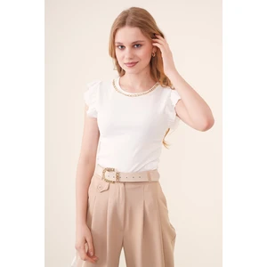 Bigdart 0430 Knitted Blouse White