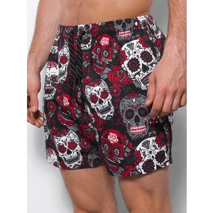 Ombre Men's skull swim trunks - black