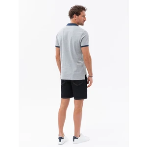 Ombre Men's polo shirt with contrasting elements