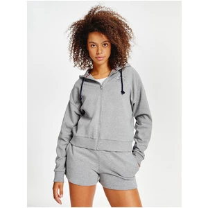 Light Grey Women's Short Hoodie Tommy Hilfiger - Women