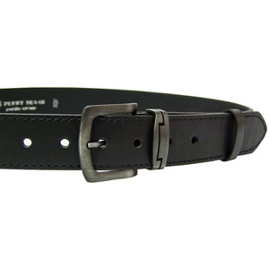 Penny Belts Pánsky kožený opasok 9-1-60 black 115 cm