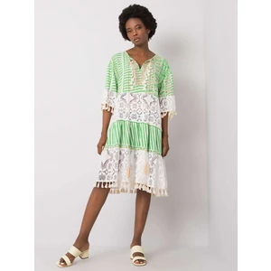 Nayeli green boho dress