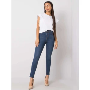 RUE PARIS Blue skinny jeans