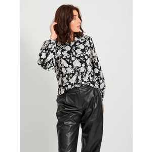 Black floral shirt VILA Hola - Women