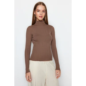 Trendyol Mink Stand Up Knitwear Sweater