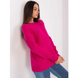 Women's Fuchsia Classic Viscose Sweater