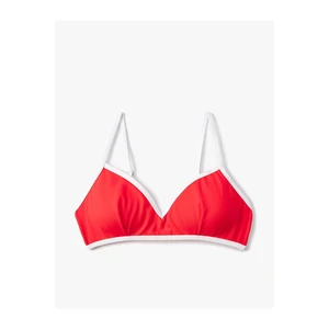 Koton Triangle Bikini Top with Piping Detailed Coated