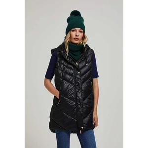 Quilted vest with hood