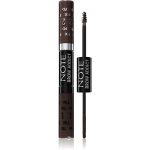 Note Cosmetique Brow Addict Tint and Shaping Gel gél na úpravu obočia 04 Grey Brown 2x5 ml