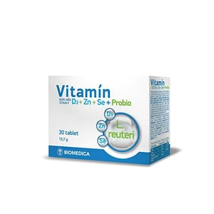 Biomedica Vitamín D3+Zn+Se+Probio 30 tablet