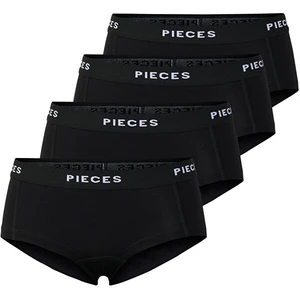 Pieces 4 PACK - dámske nohavičky Boxer PCLOGO 17106857 Black M