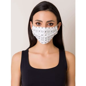 White reusable mask with a dog's print