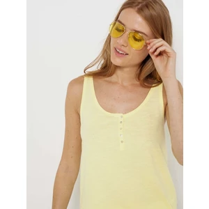 Light yellow tank top CAMAIEU - Women