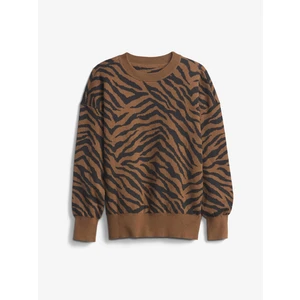 GAP Novelty Slouchy Svetr dětský Hnědá