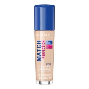 Rimmel London Match Perfection 24HR SPF20 Foundation 010 Porcelain podkład w płynie z ujednolicającą i rozjaśniającą skórę formułą 30 ml