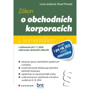 Zákon o obchodních korporacích, Josková Lucie