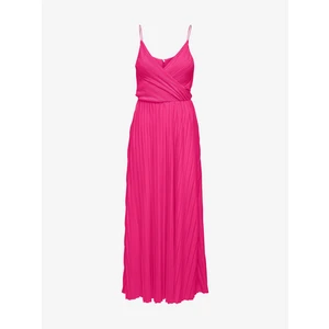 Dark pink Ladies Pleated MaxiDRESS ONLY Elema - Ladies