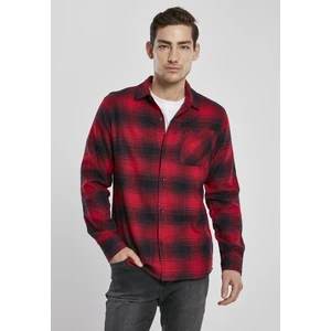 Oversized Plaid Grunge Shirt Black/Red