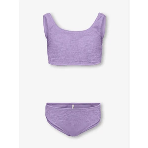 Purple girly two-piece swimsuit ONLY Amanda - Girls