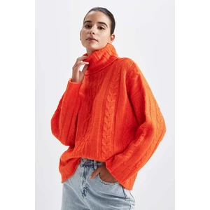 DEFACTO Oversize Fit Turtleneck Pullover