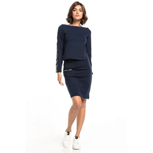 Tessita Woman's Sweatshirt T328 4 Navy Blue