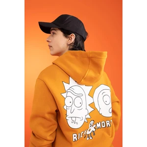 DEFACTO Rick and Morty Licensed Regular Fit Hoodie Sweatshirt