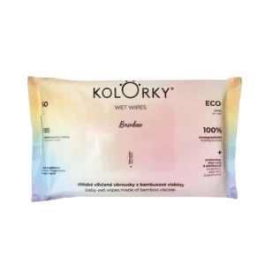 Kolorky Wet Wipes Bamboo vlhčené obrúsky pre deti 60 ks